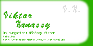 viktor nanassy business card