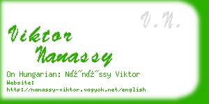 viktor nanassy business card